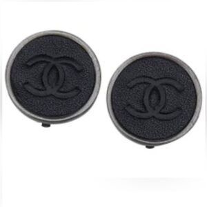 Authentic Chanel Round Clip On Earrings